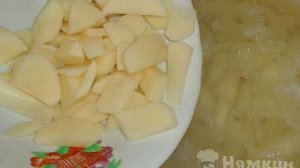 Пшенный суп с сосисками