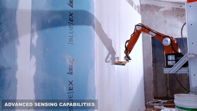 Okibo - wall plastering robot demonstration смотреть онлайн