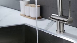 Смеситель под фильтр с выдвижным изливом SERPENTINE в цвете никель Se213222-NI