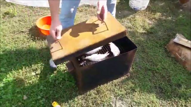 А вот и копченая фарелька! Фарель горячего копчения