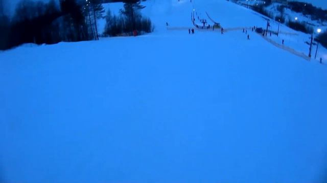 Слалом. Горнолыжка. Первое пробное видео))