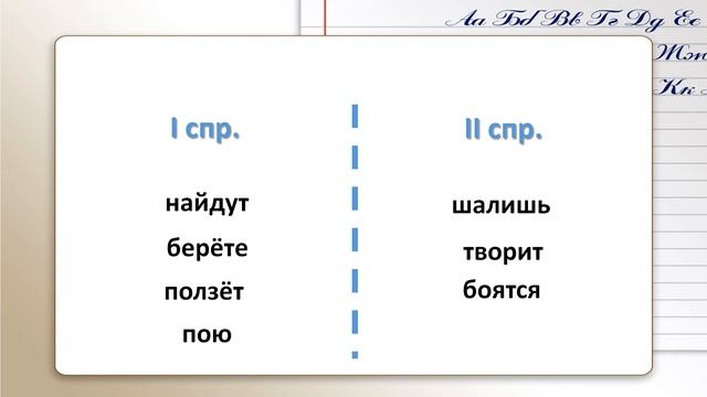 Спряжение глаголов (закрепление)