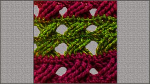 Шарф крючком с перекрещенными столбиками. Столбики крючком. Часть 2.