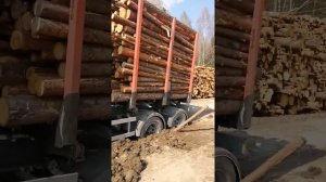 Работа на лесовозе volvo