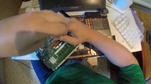 Asus X55V Разборка Чистка от Пыли Замена Термопасты