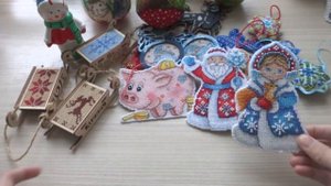 Мои вышитые новогодние игрушки.