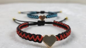 СДЕЛАЙ САМ  БРАСЛЕТ ИЗ НИТОК С СЕРДЕЧКОМ ❤️ _ БРАСЛЕТЫ ИЗ МАКРАМЕ _ МОДНЫЕ БРАСЛЕТЫ.