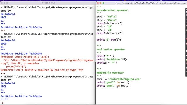 Python 34 - String Operators