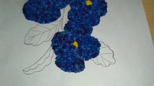 Аппликация из гофрированной бумаги