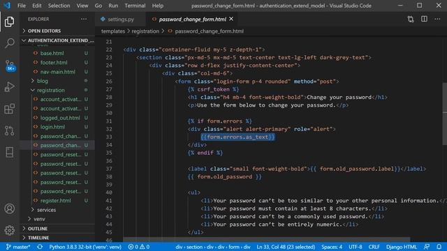 Learn Django -  Password Validation Introduction