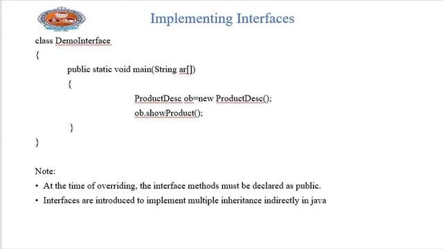 interfaces in java
