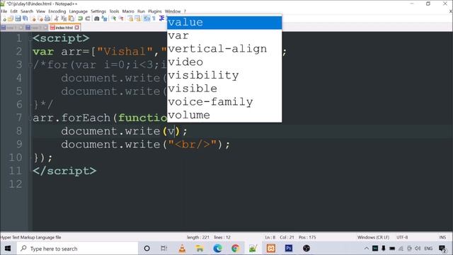 JavaScript Foreach Loop | Step by step JavaScript in Hindi | Day18 смотреть онлайн