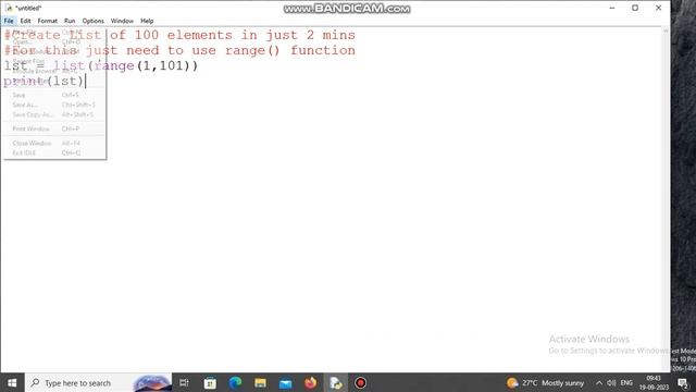 How to create list of 100 elements in python??? | Creating list of 100 elements in just 2 mins смотреть онлайн