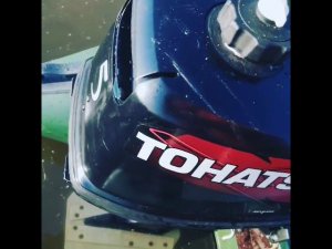 Ремонт горловины у лодочного мотора tohatsu 5