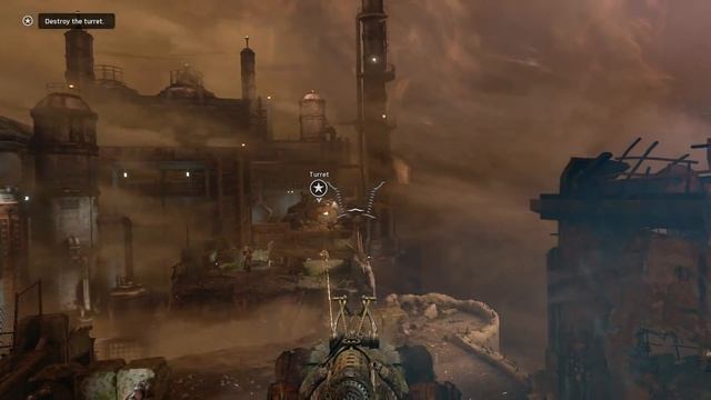 Gears of War 4 - Act lV 4-5 Storm Warning: Destroy Turret with Siegebeast, Vault Kick Chainsaw Dual