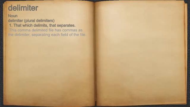 What does delimiter mean? смотреть онлайн