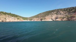 Идем на катере Гагра в сторону пляжа Серебряный, Ближний, Балаклава, Севастополь, Крым