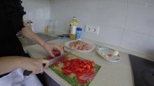 Курица в соусе Терияки с болгарским перцем и кунжутом
