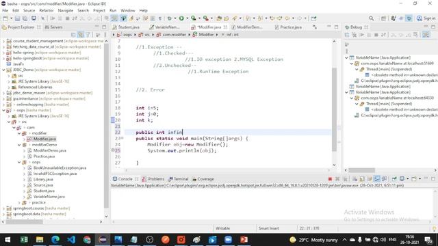 Java Exception Handler | Checked | Unchecked