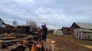 Дачные выходные. Пилим дрова/деревья. Чуть не покалечили соседку.