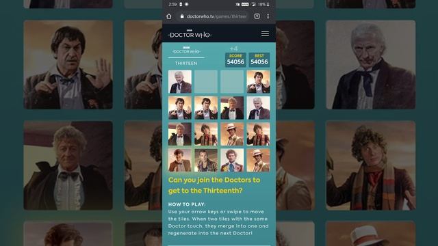 Solving Doctor Who - Thirteen Game| 2048 Doctor Who Game Play | смотреть онлайн