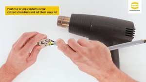 Монтаж контактной вставки HARTING Han® Q 20 HV