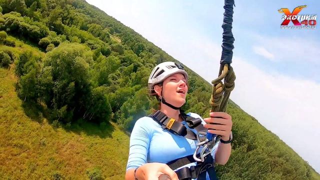 Прыжки с веревкой 65 метров Калуга! Прыгает - Макарова Арина! Что подарить девушкеКалуга! смотреть онлайн