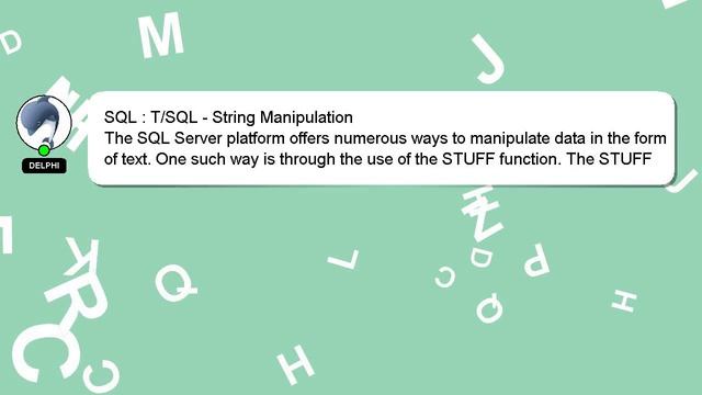 SQL : T/SQL - String Manipulation