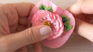 Брошь Пион из бисера и пайеток. Мастер-класс. 2 часть  / DIY Brooch Beaded Peony 2 part