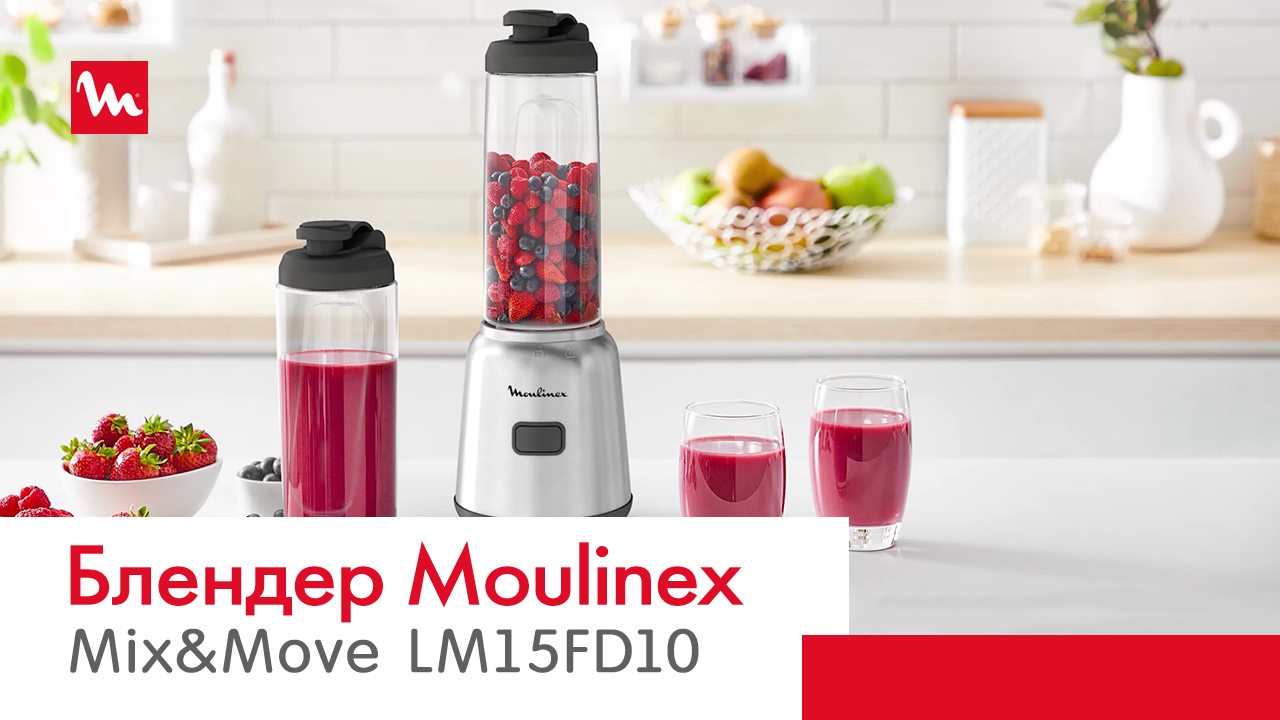 Компактный блендер Moulinex Mix&Move LM15FD10 | Быстрое приготовление, удобное использование