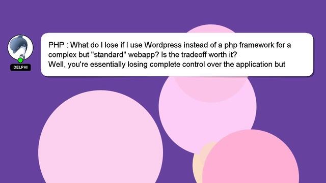 PHP : What do I lose if I use Wordpress instead of a php framework for a complex but "standard" web смотреть онлайн