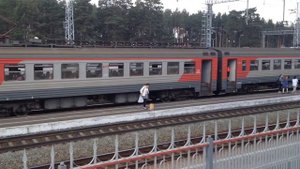 прибытие электрички Новосибирск - Черепаново, станция Сеятель