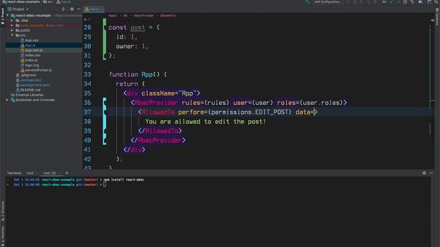 react-abac tutorial смотреть онлайн