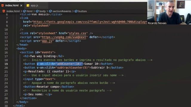 Two way data binding - Vue JS
