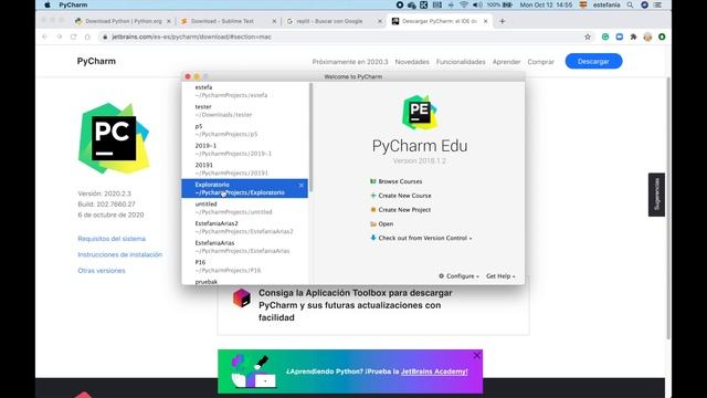 Instalación Python, Pycharm, Replit - Ambientes de Python смотреть онлайн