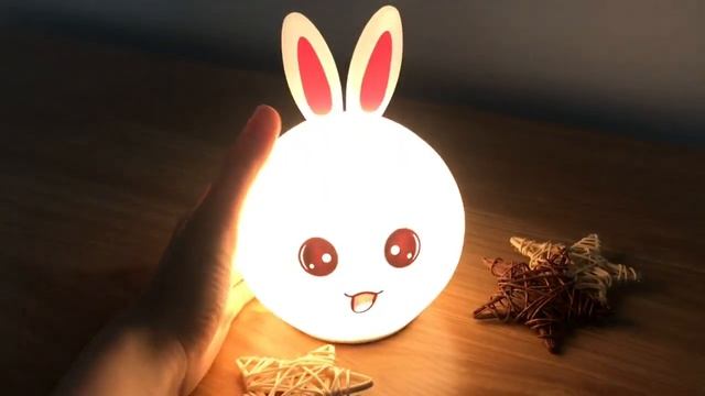 Ночник светильник MagicTouch Rabbit беспроводной из мягкого силикона смотреть онлайн