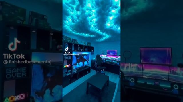 Awesome gaming room setup! #gamingroom #mancave #mancaveideas