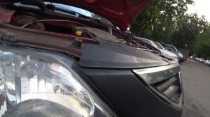 Замена радиатора охлаждения на Рено Логан 1 во дворе