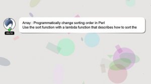 Array : Programmatically change sorting order in Perl