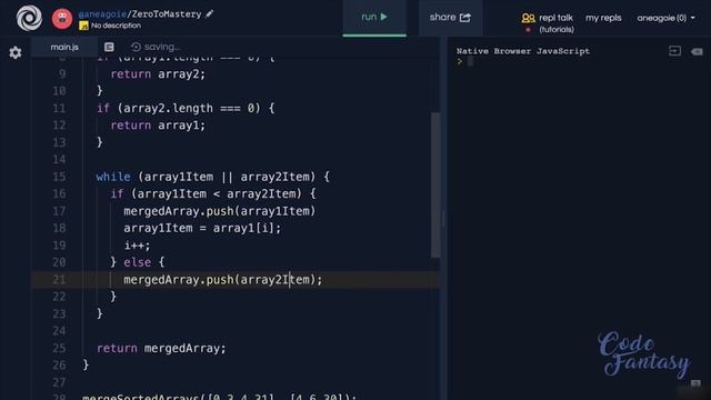 Solution -  Merge Sorted Arrays | Arrays & Strings - Data Structures series