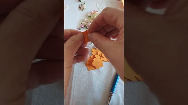 Цветы из бумаги для оформления открытки смотреть онлайн