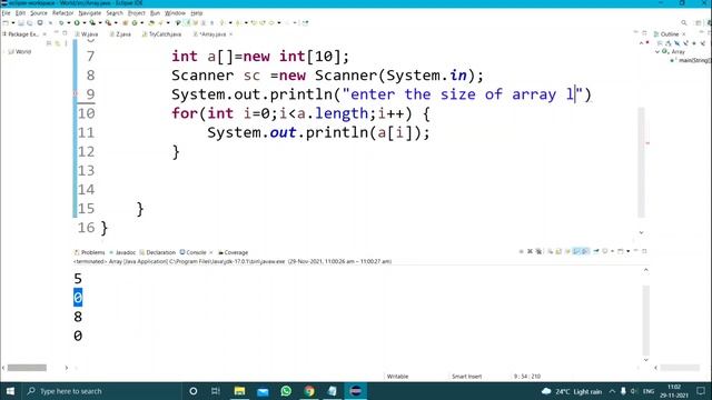 Arrays in Java Telugu