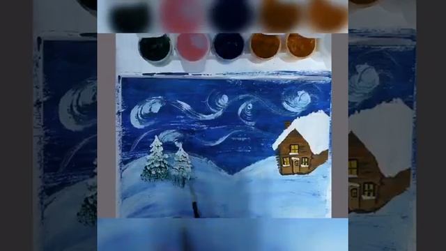 Объявляется выставка детских рисунков "Волшебница зима". смотреть онлайн