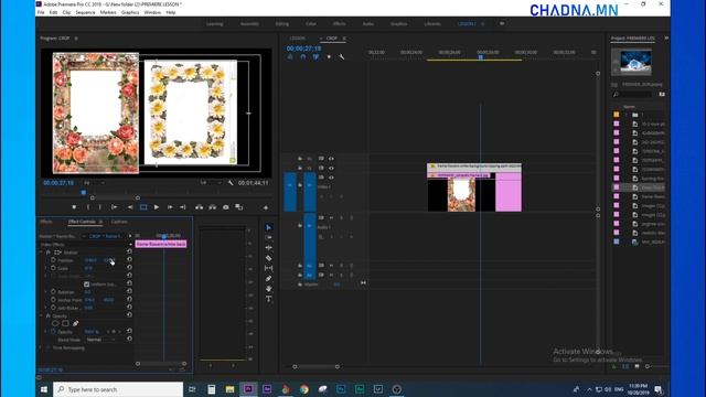 Adobe Premiere хичээл Хэрхэн кроп хийж дүрсээ өөрийн хүссэн хэмжээгээр тайрах вэ?