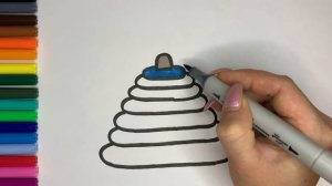 Рисование и раскраски для девочек! Пирамидка! \\ Творчество для девочек!