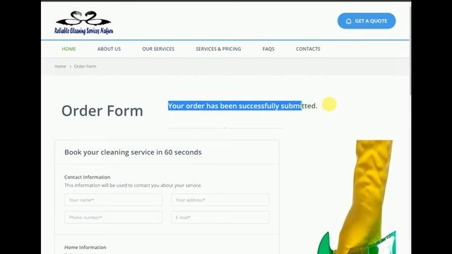 Final Year Student Project in PHP - Cleaning service System