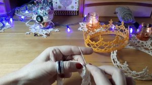 МК   корона крючком.  Korona szydełkowa.Coroa de crochet.