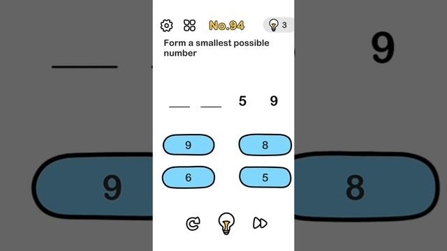 #Answerbrainoutlevel94 form a smallest possible number Walkthrough brain out level 94