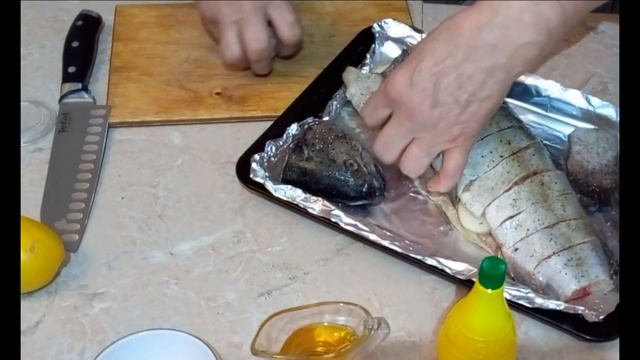 ФОРЕЛЬ В ДУХОВКЕ С БАРБАРИСОМ...РЕЦЕПТ ОТ ШЕФ ПОВАРА...