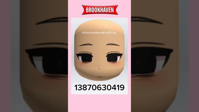 EMO FACE ID CODES FOR BROOKHAVEN ?RP #shorts